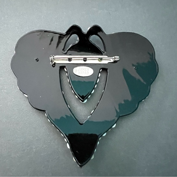 James Arpad Swarovski Crystal Large Black Butterfly Brooch Vintage 1980s - Picture 5 of 6